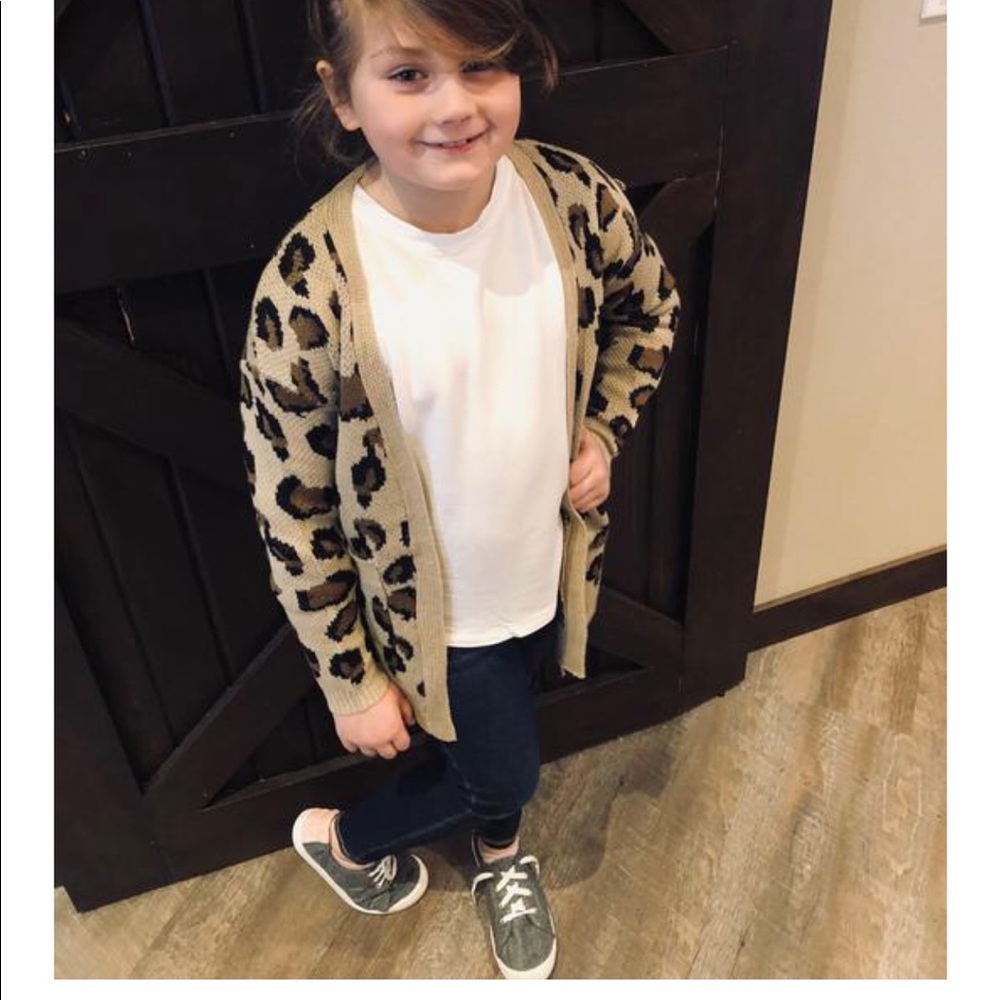HAYDEN girls Leopard Cardigan